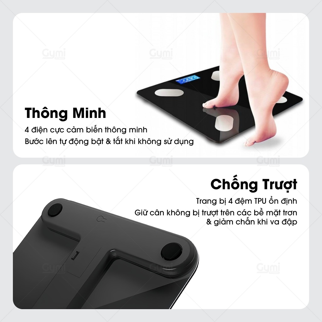[Tặng Pin] Cân Điện Tử Sức Khỏe Thông Minh - Kết Nối Bluetooth, Tặng Kèm Pin - CanSucKhoe01