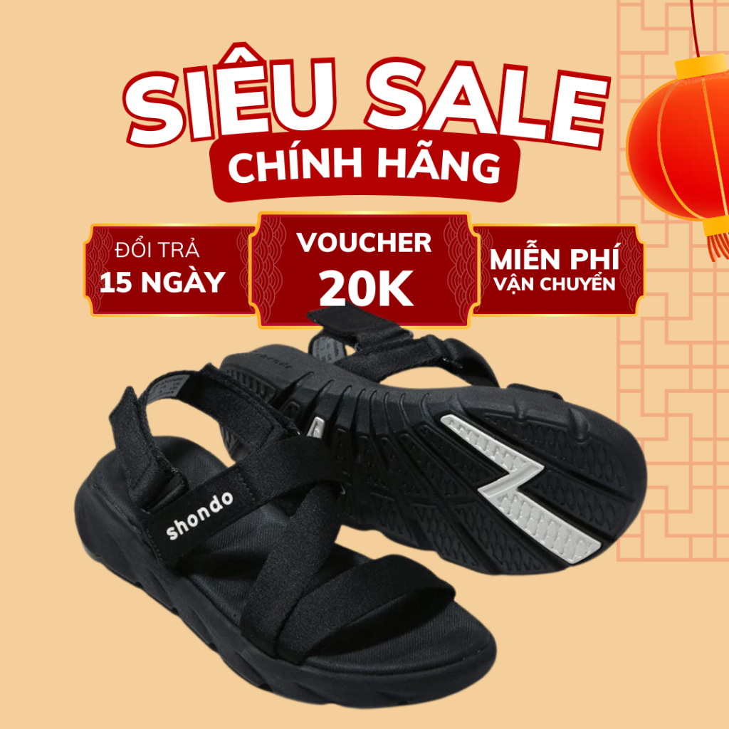 Ảnh Giày Sandals SHONDO F6 Sport đen full - F6S301 1