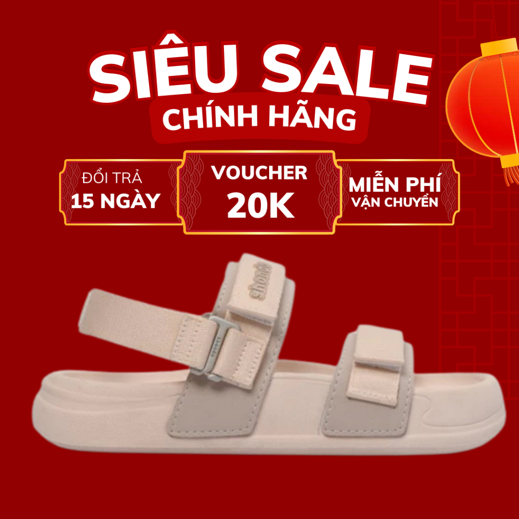 Ảnh Giày sandal nam nữ Shondo bánh mì Platy 5 khoen gài màu HỒNG PL57095 1