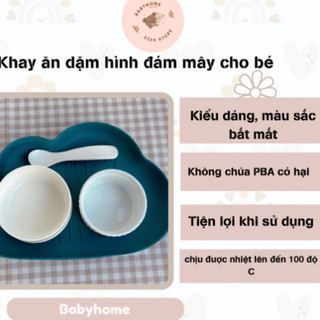 Khay Ăn Dặm Cho Bé Hình Đám Mây cho bé
