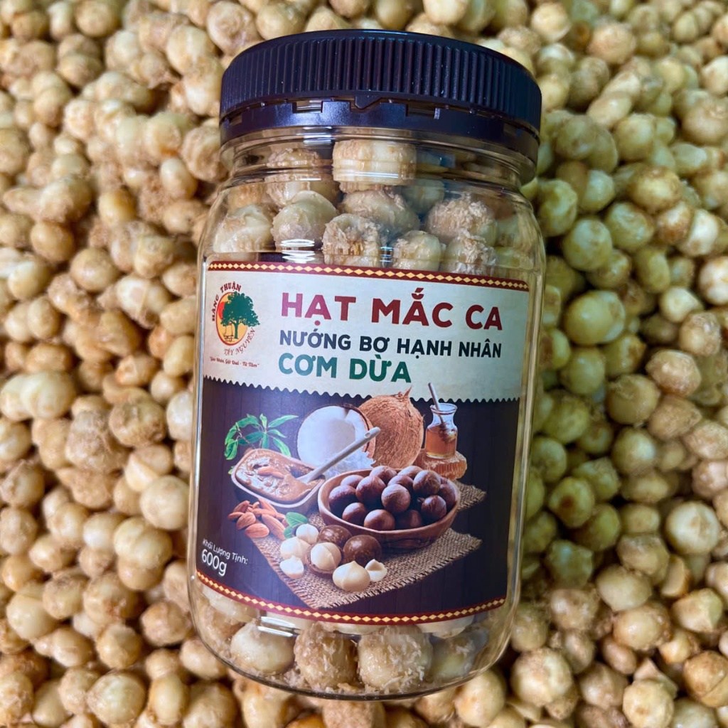 Hạt Mắc Ca Nướng Bơ Hạnh Nhân Cơm Dừa Hằng Thuận Tây Nguyên