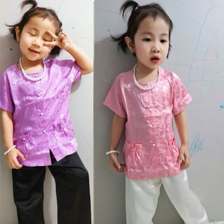 BàBa Bé Tay Ngắn #Jacket Top Kem Dress Women # Đồ Lam Đi Chùa
