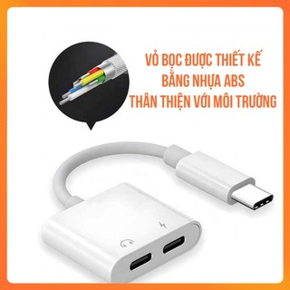 Cáp Chuyển Đổi Type-C 1 Ra 2 –  Tai Nghe/Sạc Nhanh PD – Hỗ Trợ Nghe Nhạc & Sạc Cùng Lúc