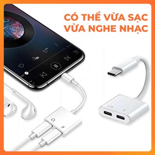 Cáp Chuyển Đổi Type-C 1 Ra 2 –  Tai Nghe/Sạc Nhanh PD – Hỗ Trợ Nghe Nhạc & Sạc Cùng Lúc