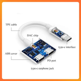 Cáp Chuyển Đổi Type-C 1 Ra 2 –  Tai Nghe/Sạc Nhanh PD – Hỗ Trợ Nghe Nhạc & Sạc Cùng Lúc