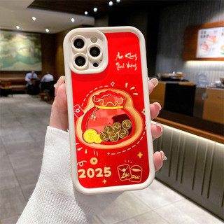 Ốp lưng iphone TẾT 2025 túi thần tài đỏ chống sốc bảo vệ camera viền cao 16 16pro 16promax 11 13 14 15 12 xsmax dc114