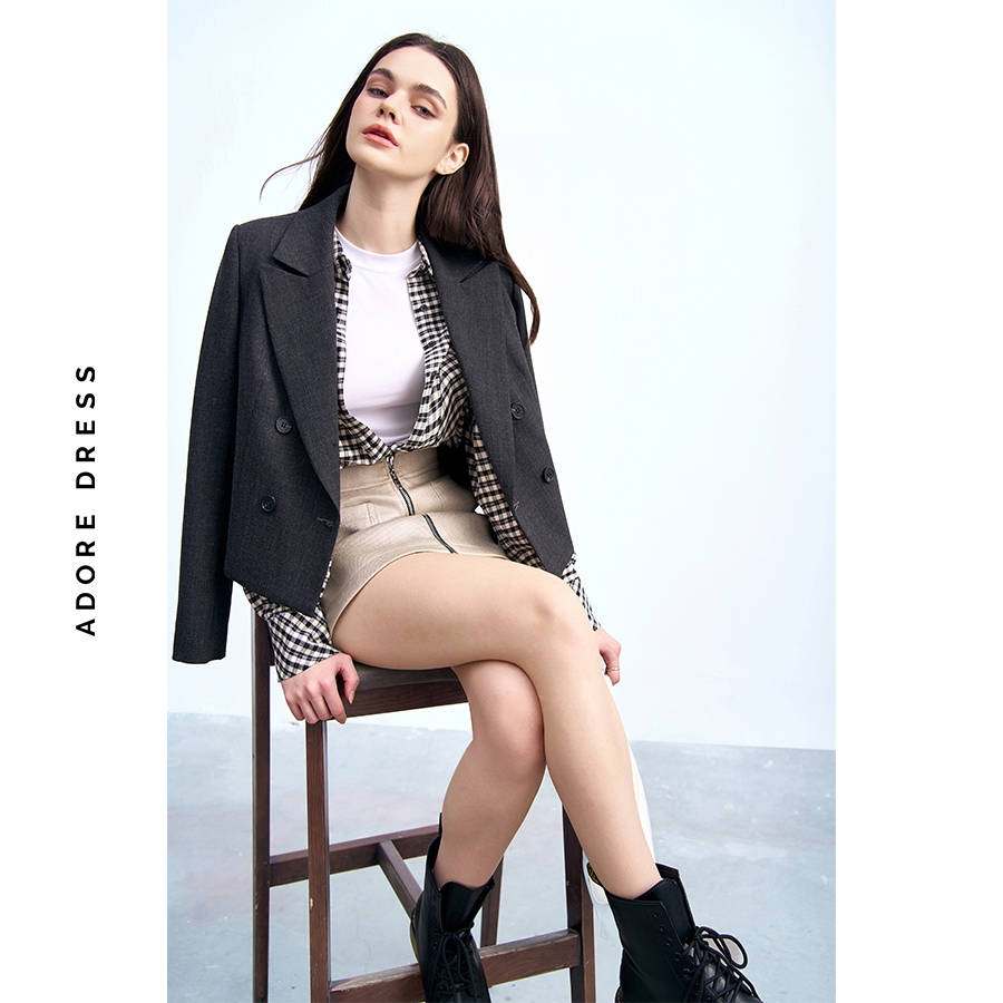 Ảnh 412BL3018 - Áo blazer crop eo nhẹ basic 3 màu  ADORE DRESS 2