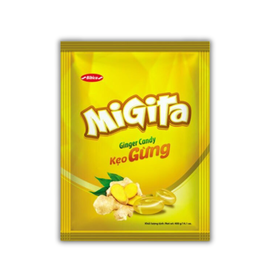Ảnh Kẹo Migita Gừng / Me Bibica 400g 1