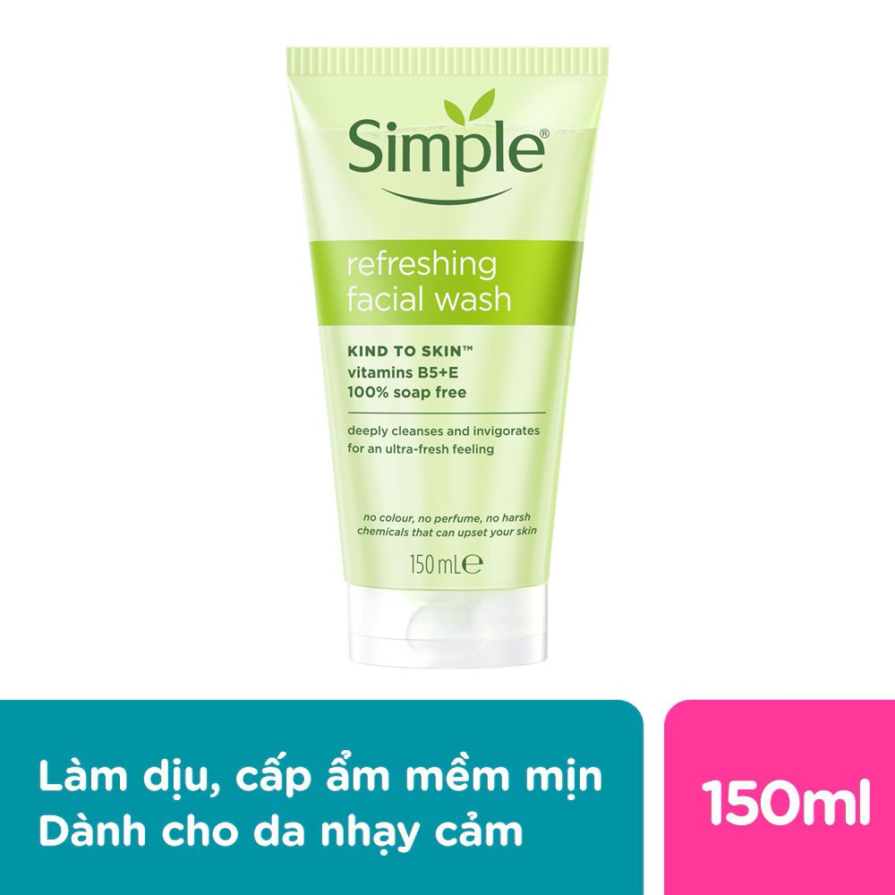 Ảnh Sữa Rửa Mặt Simple Refreshing Facial Wash Dành Cho Mọi Loại Da 150ml 1