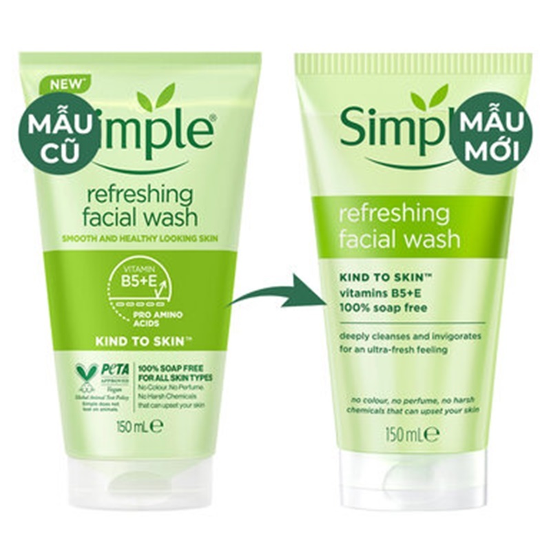 Ảnh Sữa Rửa Mặt Simple Refreshing Facial Wash Dành Cho Mọi Loại Da 150ml 3