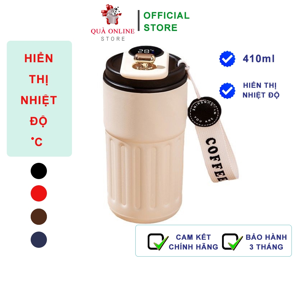 Ly giữ nhiệt Coffee Inox cao cấp hiển thị nhiệt độ khắc tên theo yêu cầu | Cốc giữ nhiệt Chính hãng
