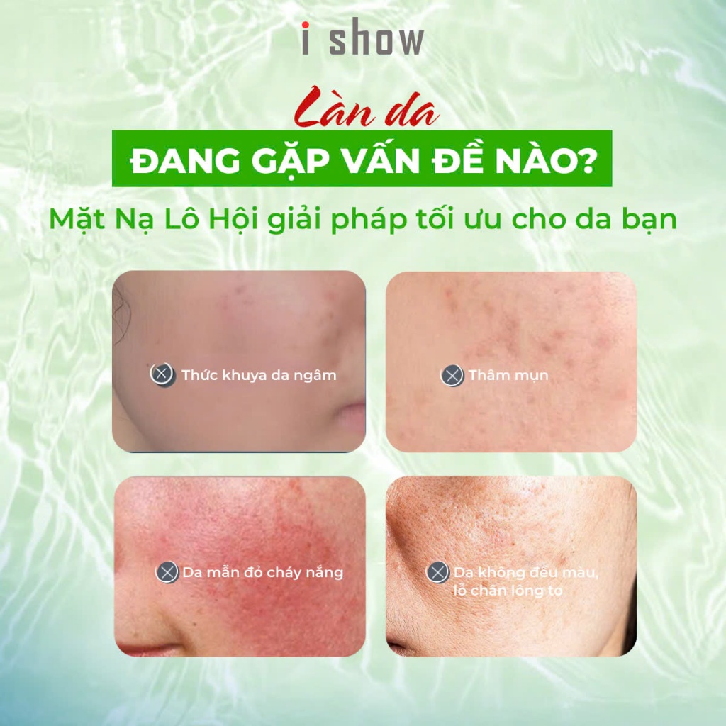 Ảnh Mặt Nạ Lô Hội I SHOW Cấp Ẩm Phục Hồi Da Làm Dịu Da Tức Thì - iShow Aloe Vera Soothing Mask 3