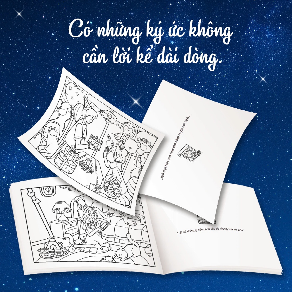 Ảnh Sách tô màu Cùng cậu ngắm sao trời (Tặng sticker) 4