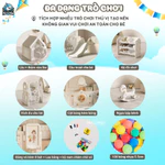 Quây Cũi Nhựa Phi Hành Gia Mới 2026, Quây Cũi Cao Cấp Full Set Tặng Kèm 100 Bóng + Thảm + Set Bóng Rổ Bảo Hành Trọn Đời — ảnh 5