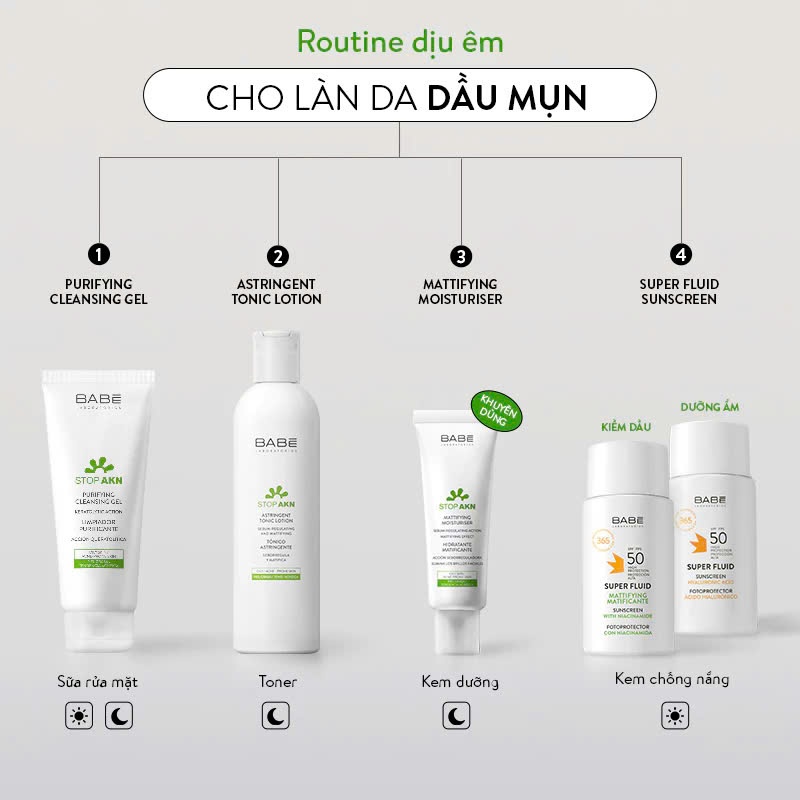 [BẢN MỚI NHẤT] Sữa rửa mặt BABE da dầu mụn LABORATORIOS BABE STOP AKN PURIFYING CLEANSING