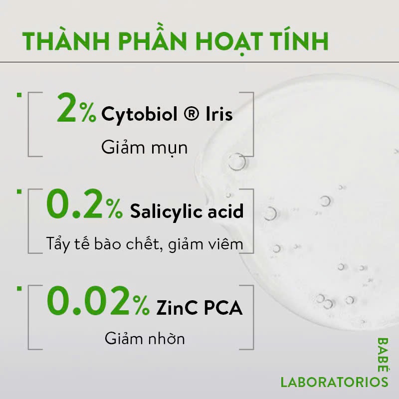 [BẢN MỚI NHẤT] Sữa rửa mặt BABE da dầu mụn LABORATORIOS BABE STOP AKN PURIFYING CLEANSING