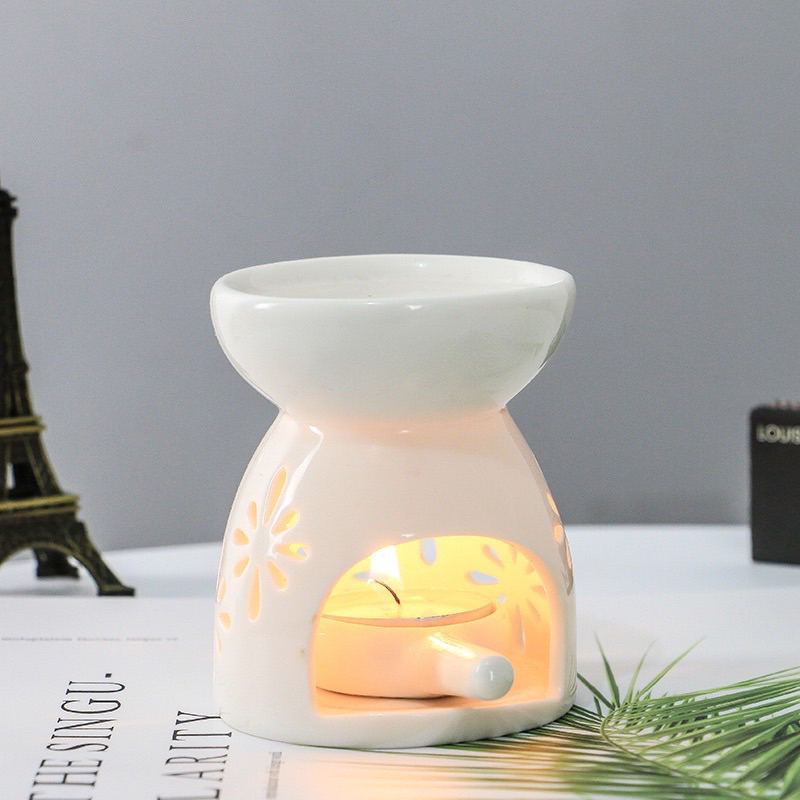 Nến TeaLight đốt tinh dầu , nến xông tinh dầu, không mùi, không khói cháy trong 2h màu trắng