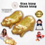 Heo siêu to khổng lồ vàng gold may mắn 35x70cm