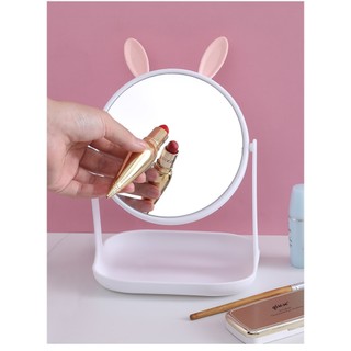 Gương Trang Điểm Để Bàn Hình Thỏ Có Khay Đựng MEILI STORE