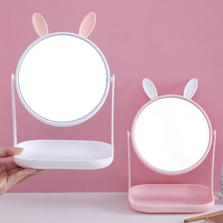 Gương Trang Điểm Để Bàn Hình Thỏ Có Khay Đựng MEILI STORE