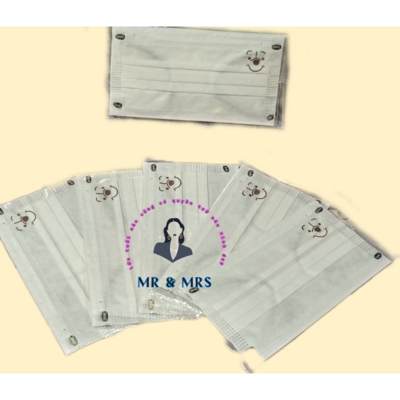 [Set 10c/30c/50c ] Mask/Khẩu Trang  Thời Trang Hoạt Hình  NGƯỜI LỚN ( không hộp) - Mr&Mrs House