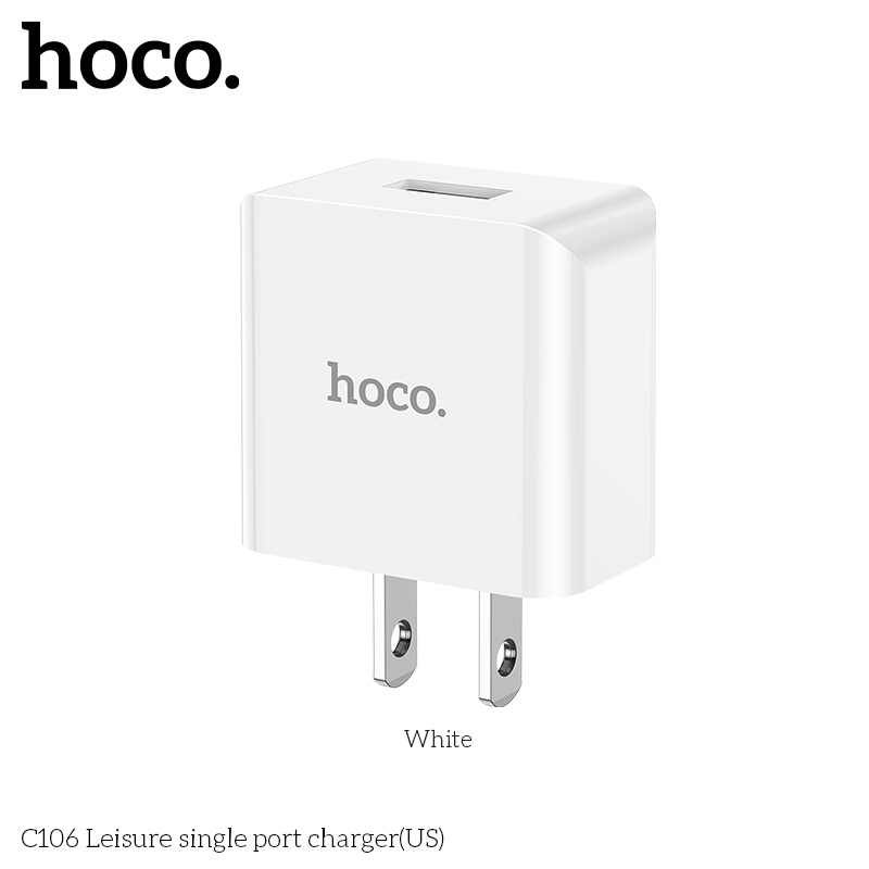 Hoco Chính Hãng - Bộ Sạc Hoco C106 10.5W, Kèm Dây Sạc, Cao Cấp, Chống Đứt - Cho IP, Micro, Type C