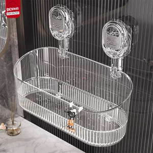 Kệ Để Đồ Nhà Tắm Cốc Hút Dán Tường, Giá Treo Nhà Bếp Chắc Chắn Kèm Lỗ Thoát Nước Thông Minh