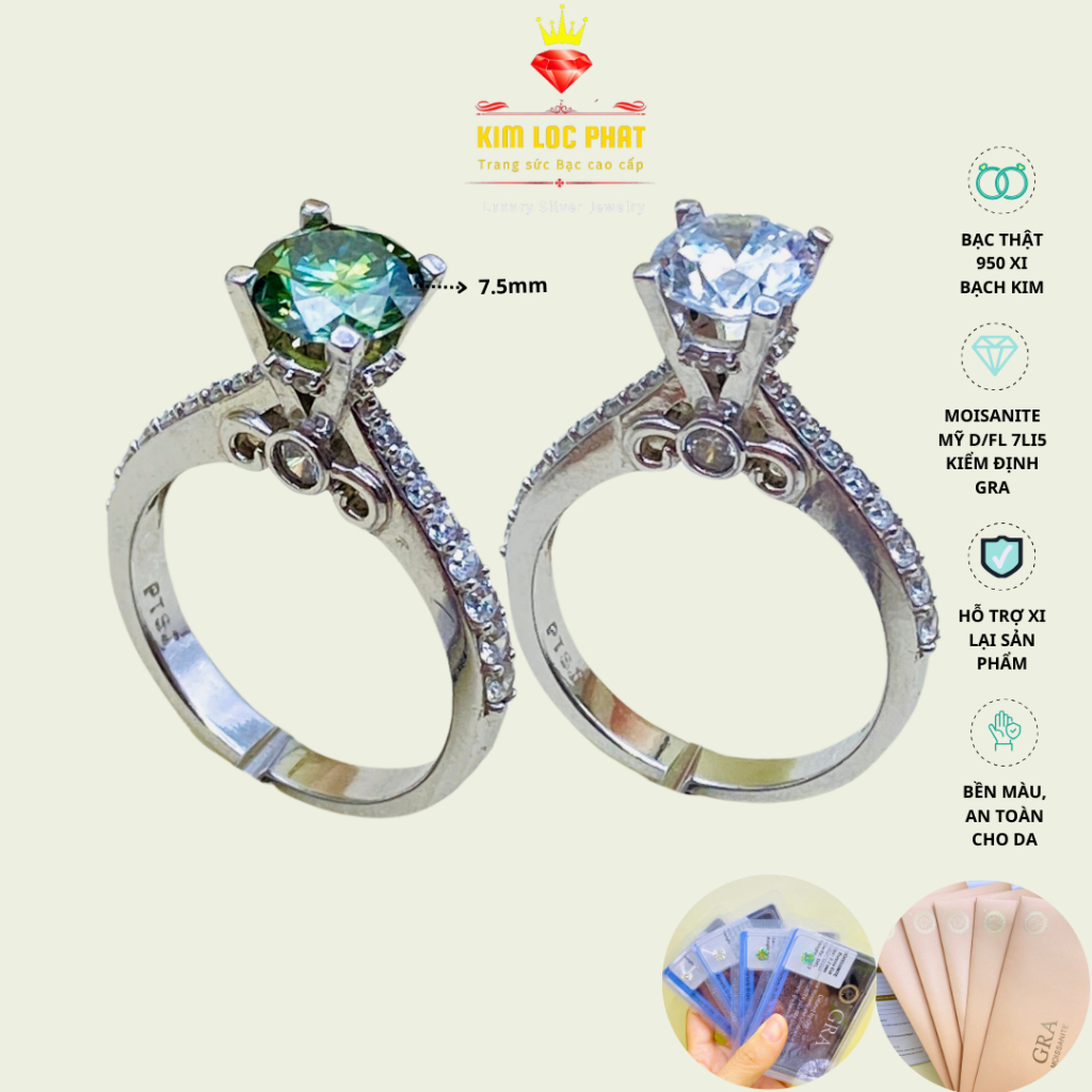 Women's 925 Silver Ring by KIMLOCPHAT - Trangsứcbạccaocấp