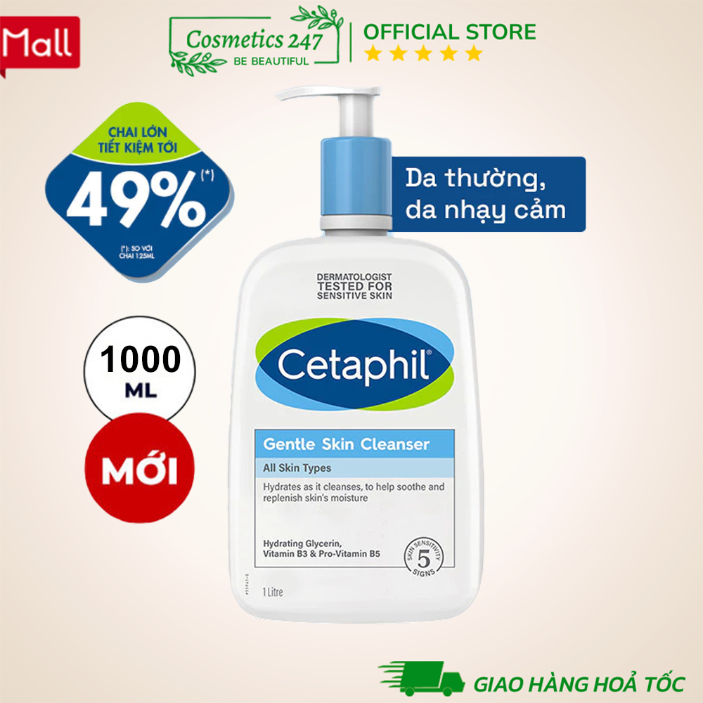 Ảnh Sữa Rửa Mặt Cetaphil Gentle Skin Cleanser 1000ML, 500ML, 250ML, 125ML 1