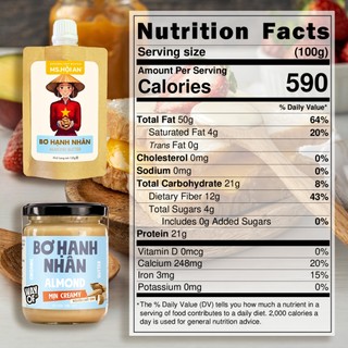 Bơ Hạnh Nhân Mịn 100% WayOf - 1kg - Không Đường Không Dầu - Vitamin E Magie Eat Clean