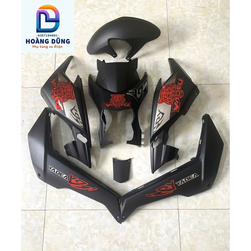 Bộ nhựa 8 món kèm đèn zinpat gắn xe X-men kèm phân loại tem (tặng 4 ốc màu) Phụ Kiện Phụ Tùng