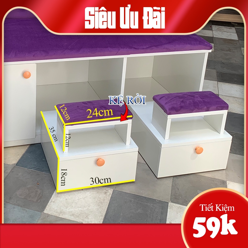 Kệ để chân làm nail hộc tủ để máy hơ loại lớn GO2 ( Vui lòng xem kĩ mô tả)
