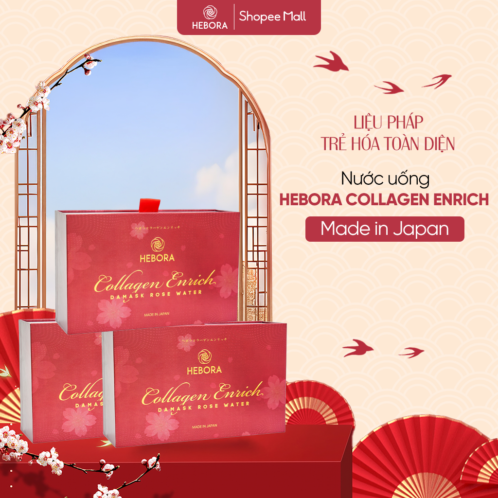 Ảnh COMBO 3 hộp nước uống Hebora Collagen Enrich Damask Rose Water 28 túi 1