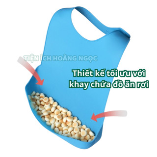 (Bản Nâng cấp)Yếm ăn cao cấp có túi hứng thức ăn cho người bệnh/người già chống thấm nước sạch sẽ