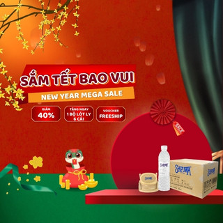 Thùng 24 chai nước tinh khiết Sapuwa 500ml