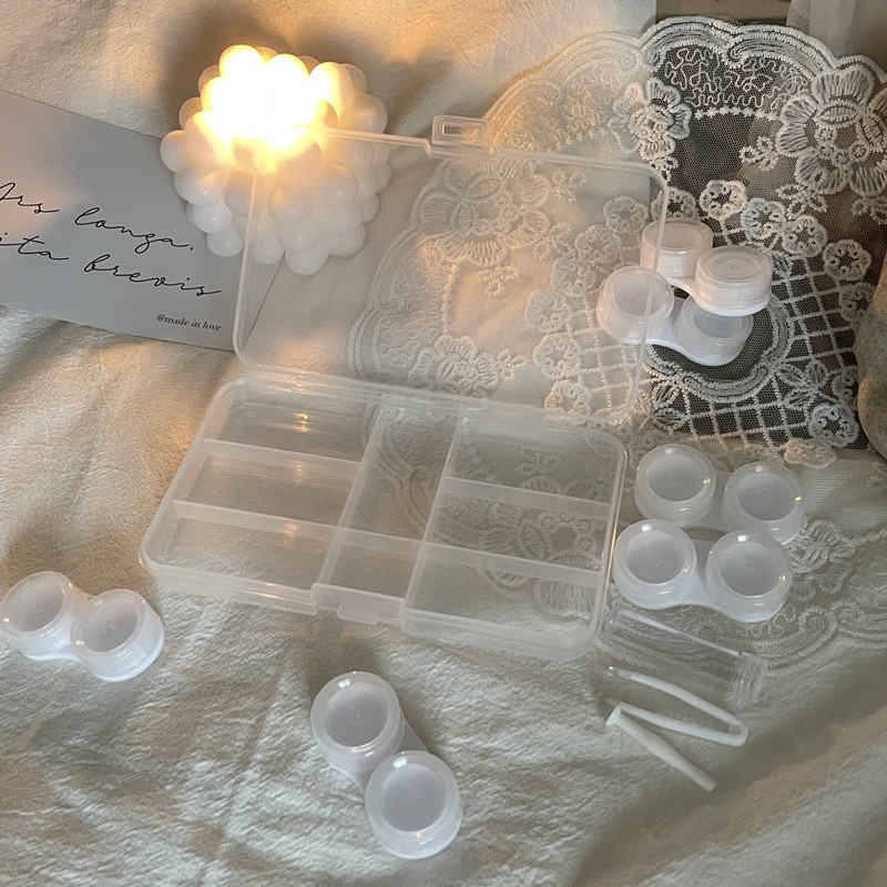 khay đựng Lens 6 ô trong mờ Muneyes