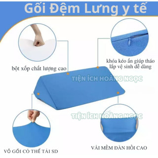 Gối đệm lưngTam Giác, Gối Kê Lưng Nghiêng Xoay Lật Cho Người Bệnh Giúp Chống Loét, Giảm Mệt Mỏi
