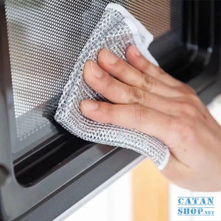 Set 5 Khăn Rửa Chén Kim Loại Đan Lưới 2 Lớp Dày Dặn Cọ Rửa Xoong Nồi Không Bong Tróc, Vệ Sinh Đa Năng-GD797-Kruachenkc