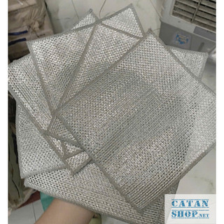 Set 5 Khăn Rửa Chén Kim Loại Đan Lưới 2 Lớp Dày Dặn Cọ Rửa Xoong Nồi Không Bong Tróc, Vệ Sinh Đa Năng-GD797-Kruachenkc