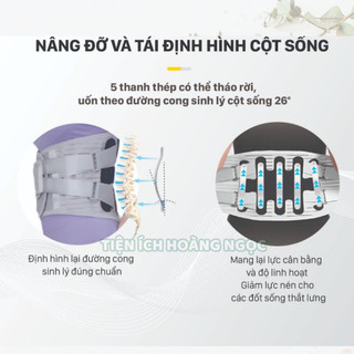 Đai Lưng Cột Sống Cao Cấp (BẢO HÀNH 24 THÁNG)  Hỗ Trợ Giảm đau thắt lưng cho người hay ngồi nhiều