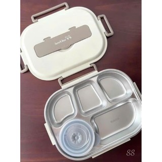 Hộp đựng cơm trưa chia ngăn inox 304 tặng kèm thìa +đũa+túi giữ nhiệt tiện lợi