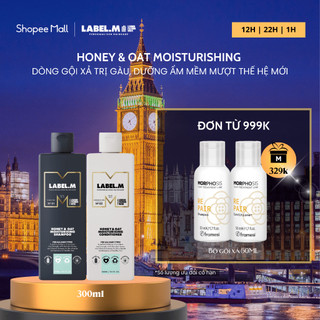 Dầu gội, Dầu Xả LABEL.M HONEY & OAT cân bằng độ ẩm, chống mất nước và phục hồi tóc hư tổn1000ML