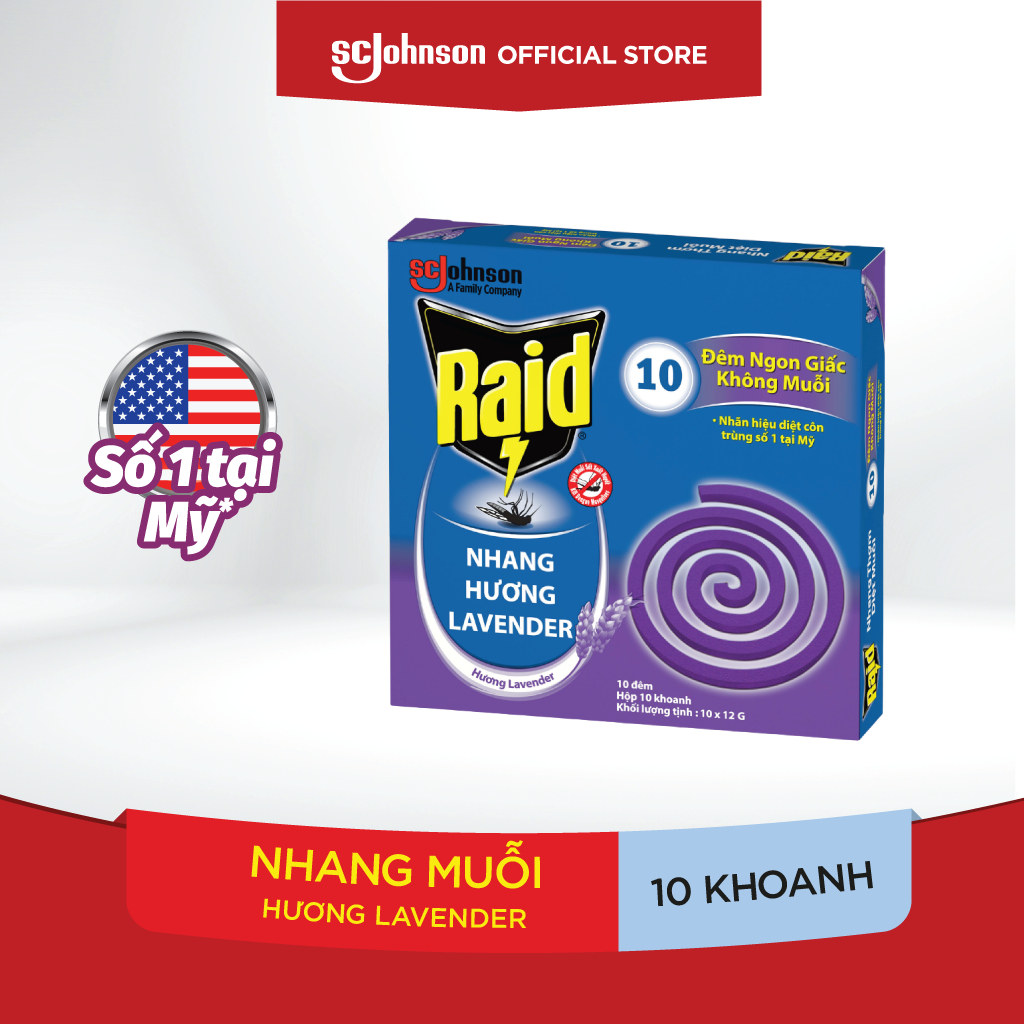 Ảnh RAID Nhang Diệt Muỗi Hương Lavender 10 Khoanh 1