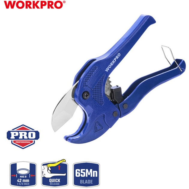 Kéo cắt ống/ Kìm cắt ống nhanh WORKPRO WP301002 cắt ống đường kính ngoài tối đa 42mm (1-5/8 inch). Hàng chuẩn chính hãng
