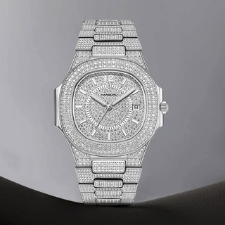 Đồng Hồ Nam HANBORO 8025 Full Đá size 40mm | Bảo hành 5 năm, Tặng 1 lần thay kính miễn phí [61]