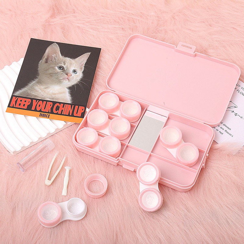 Khay đựng Lens 6 ô Mèo kute Cat Muneyes