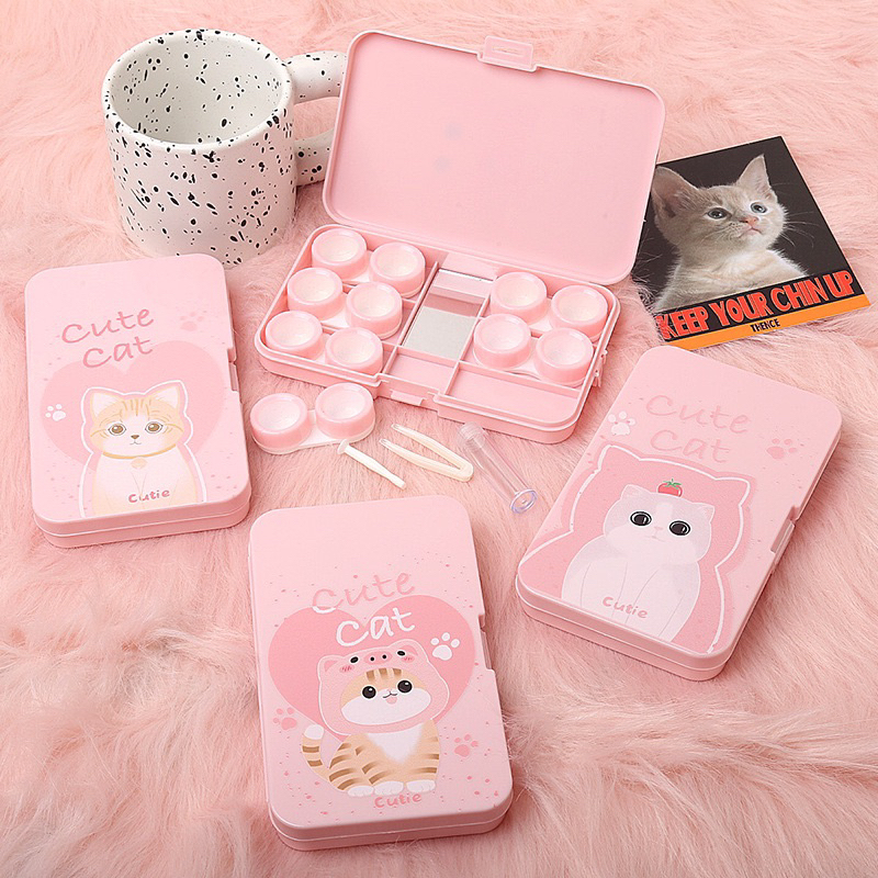 Khay đựng Lens 6 ô Mèo kute Cat Muneyes
