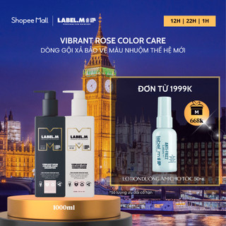 Dầu Gội, Dầu Xả BẢO VỆ MÀU NHUỘM Label.m Vibrant Rose Colour Care Cho Tóc Nhuộm 1000ML