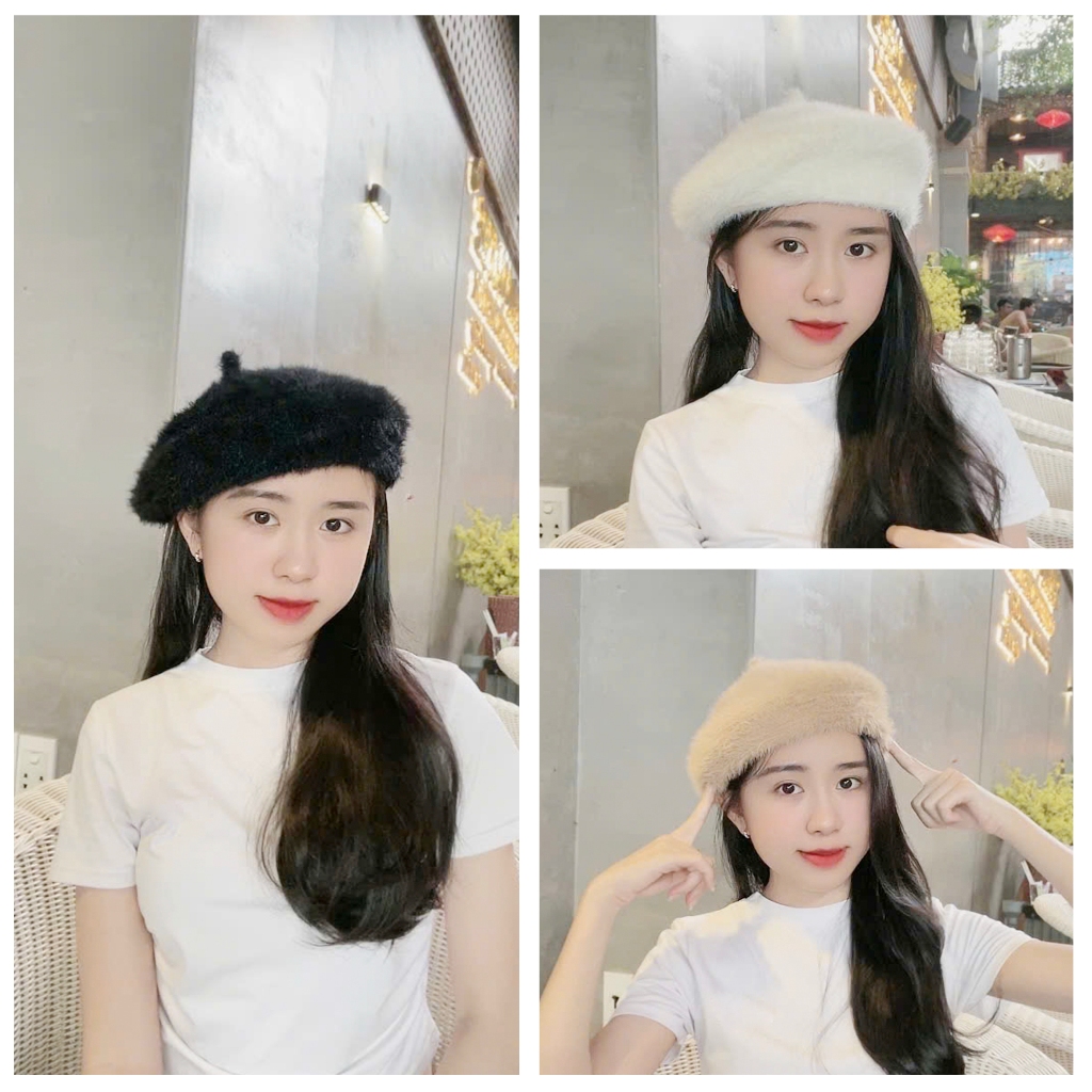 Mũ Nồi Beret Mùa Đông Cao Cấp Hot Trend cho Nữ