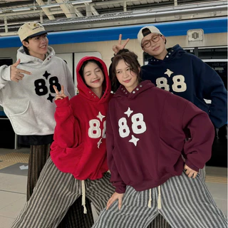 Áo Hoodie 88 Dây Ngược Boxy Form Unisex Nam Nữ Nhiều Màu_SSSTore.Aesthetic